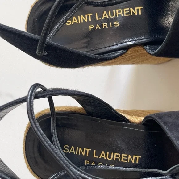 NEW IN BOX SAINT LAURENT LACE UP ESPADRILLES - Picture 12 of 13